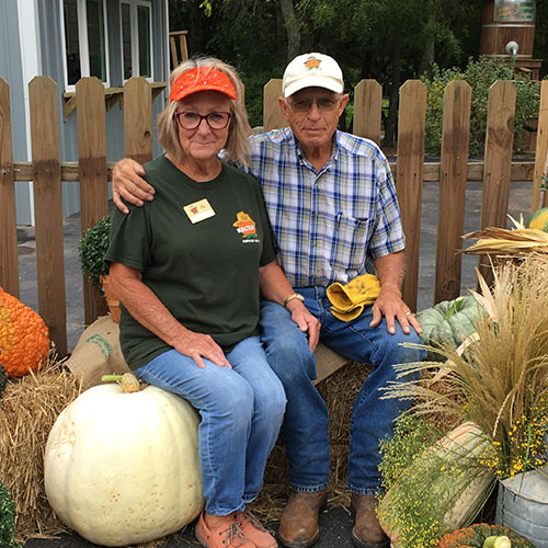 Becky and Carroll Walters, owners of Walters Pumpkin Patch, Corn Maze and Farm, Burns, Kansas.
